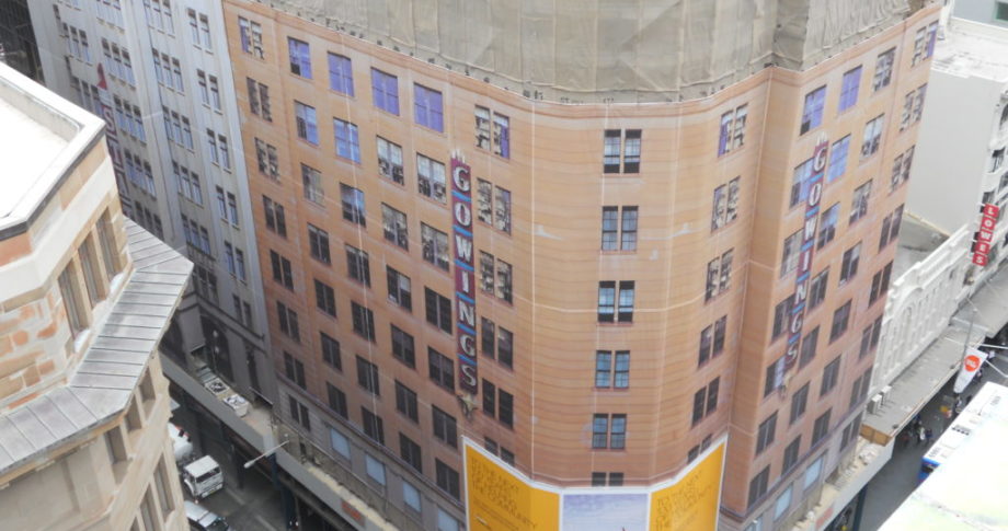 Mesh Building Wrap for Gowings Building