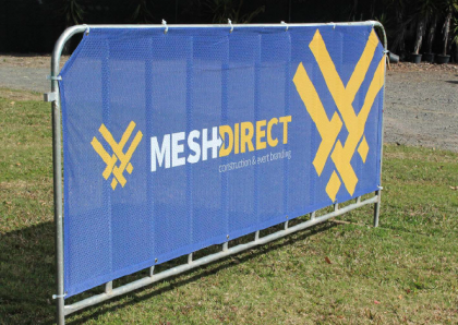 Single Sided Crown Control Barrier Banners - Polyester Mesh