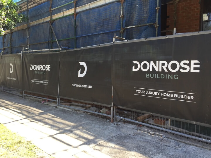 Mesh Banner Printing for Donrose Building