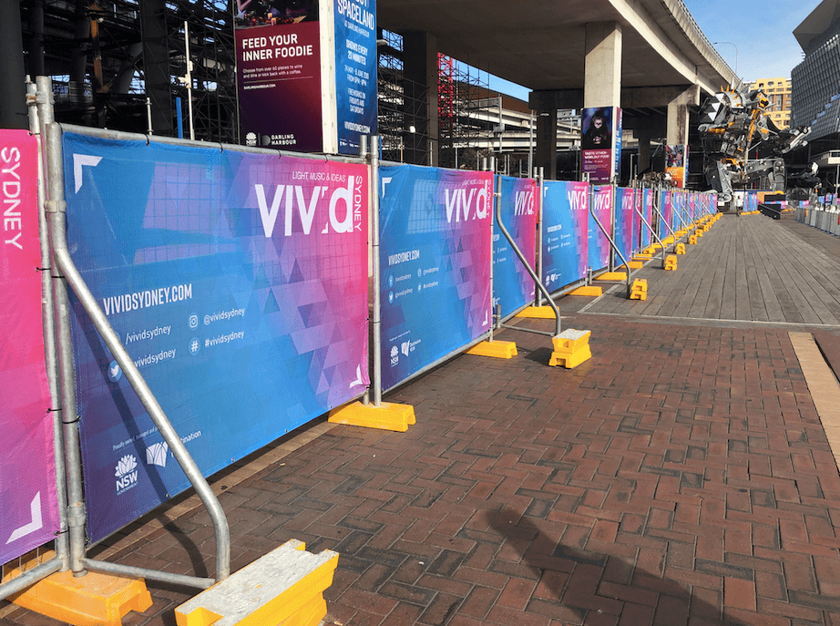 Vivid Sydney Event Signage Fencing Advertising