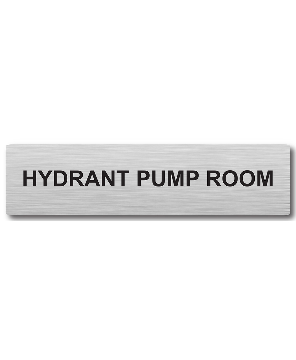 Door Plaque – Hydrant Pump Room Sign