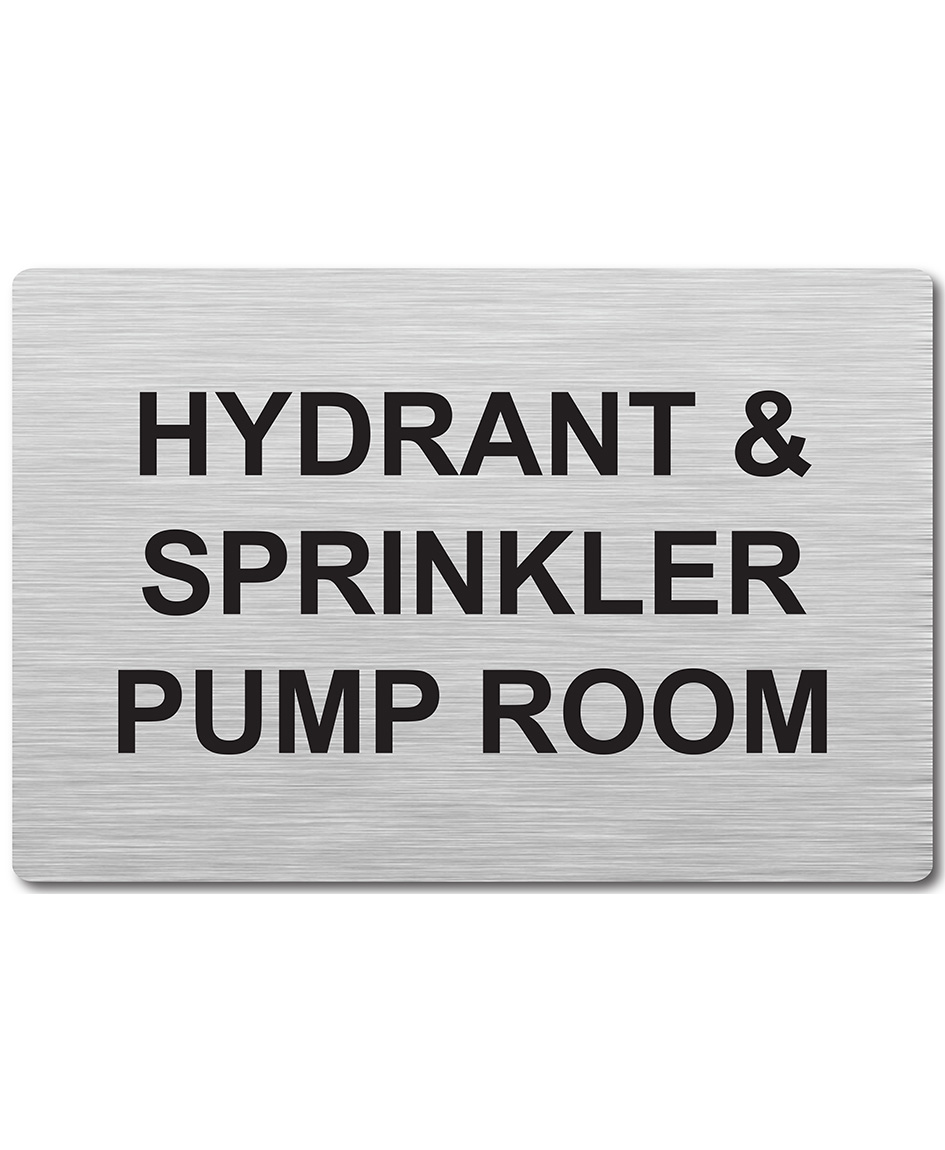 Door Plaque – Hydrant & Sprinkler Pump Room Sign