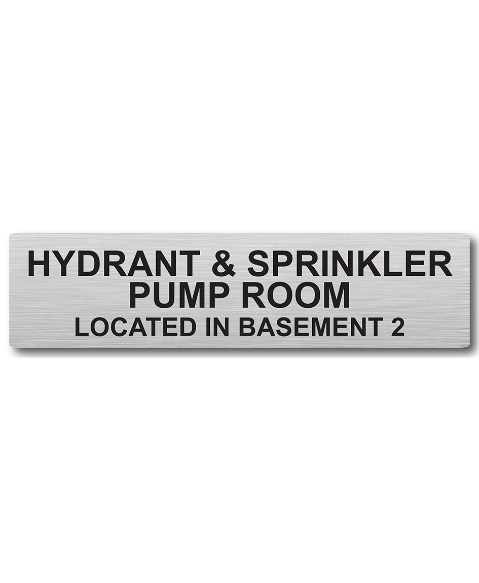 Door Plaque – Hydrant and Sprinkler Sign
