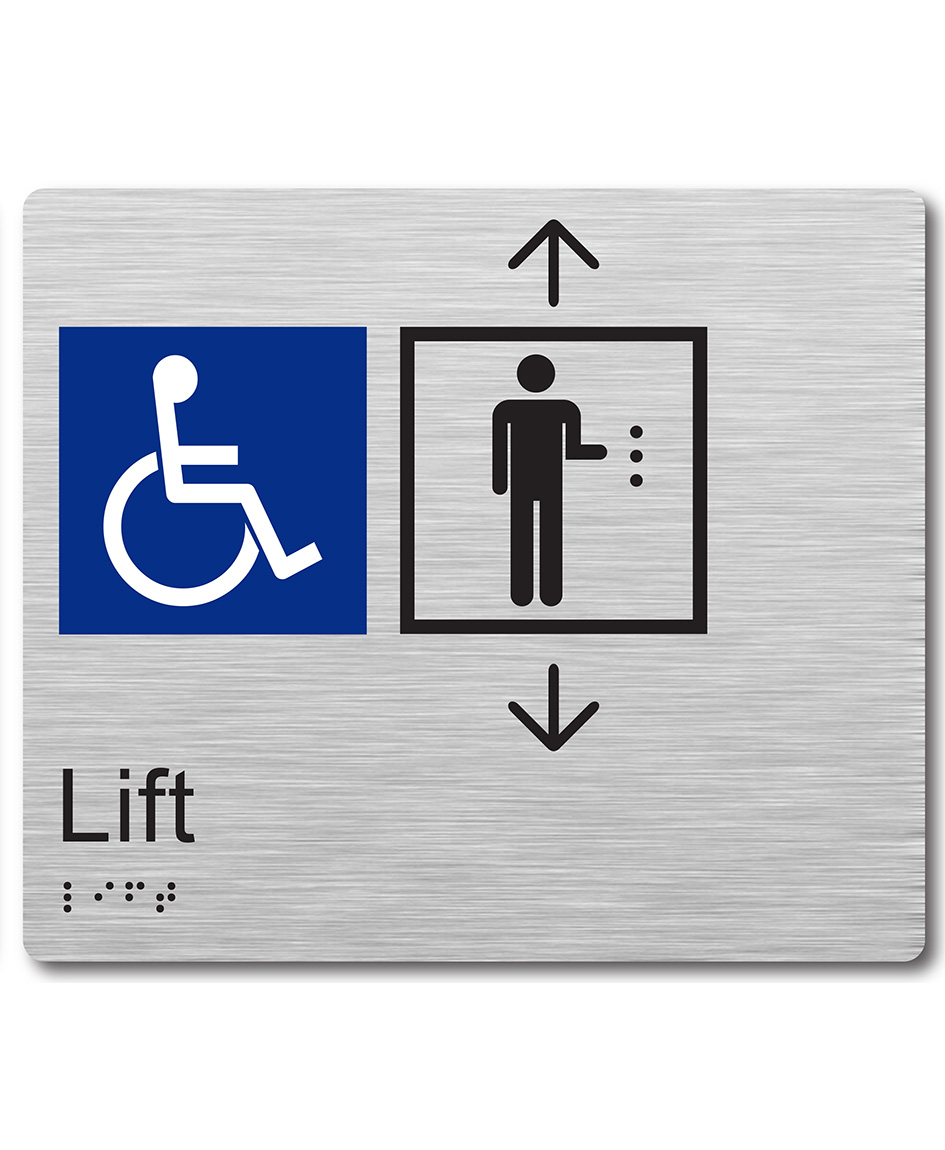 Lift Braille Sign