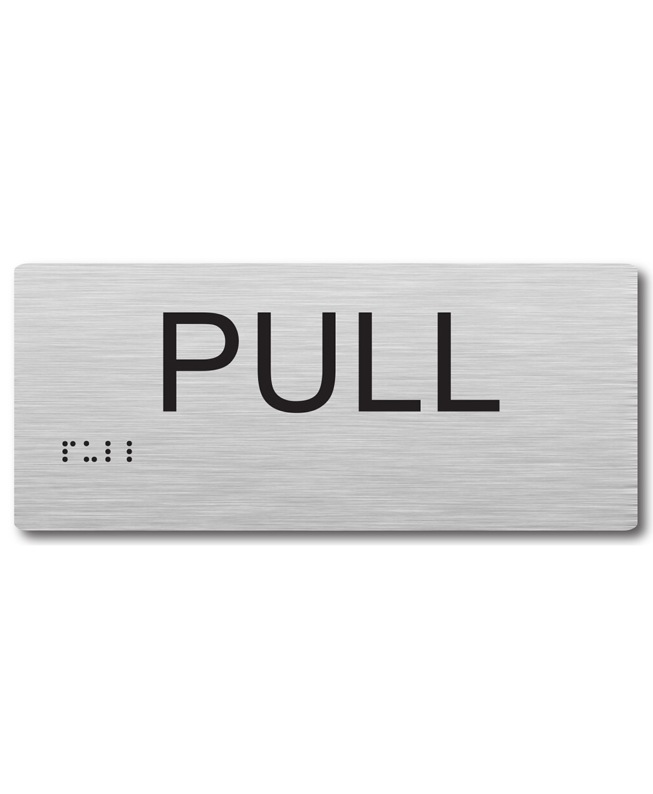PULL Braille Sign
