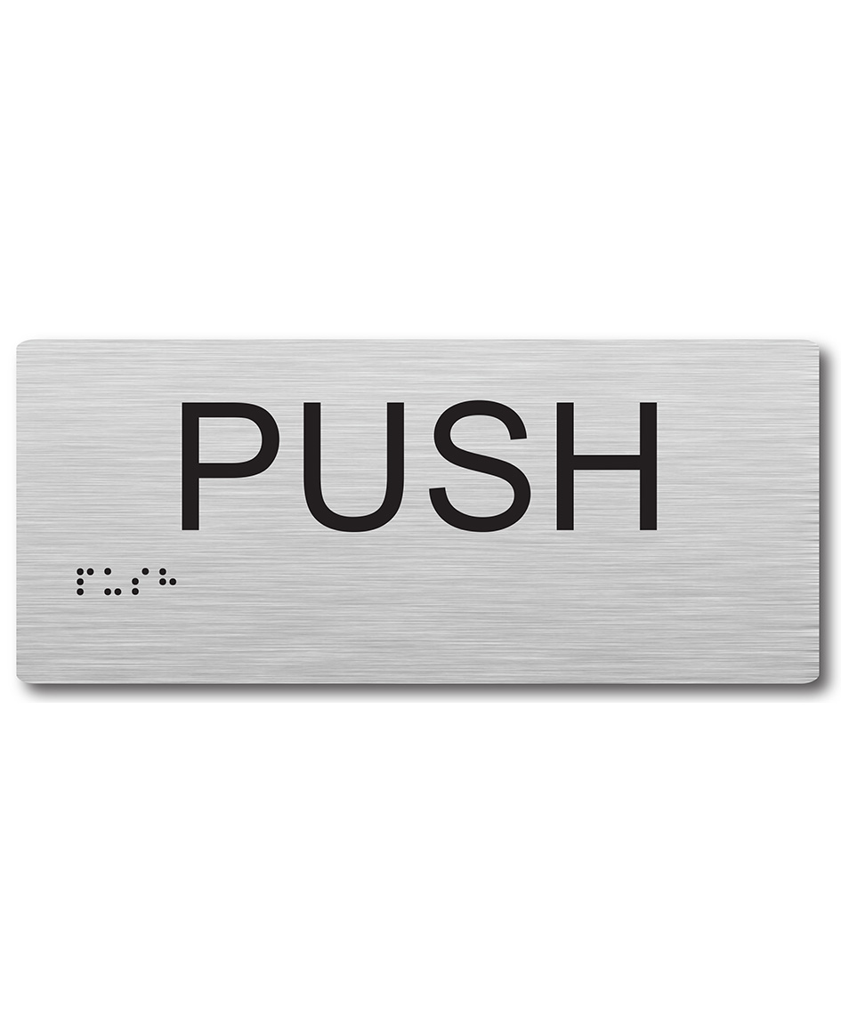 PUSH Braille Sign