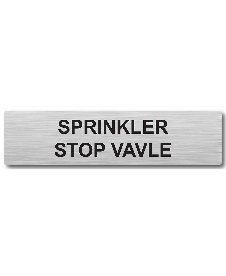 Door Plaque – Sprinkler Stop Valve Sign