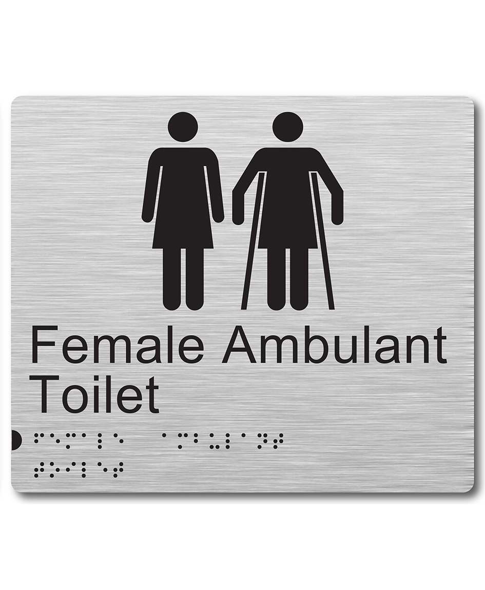 Female Ambulant Toilet Type 2 Braille Sign