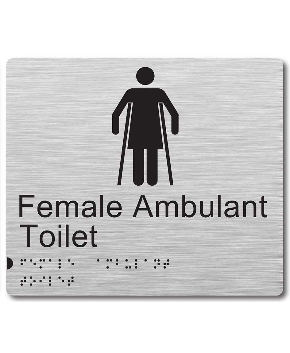 Female Ambulant Toilet Type 1 Braille Sign