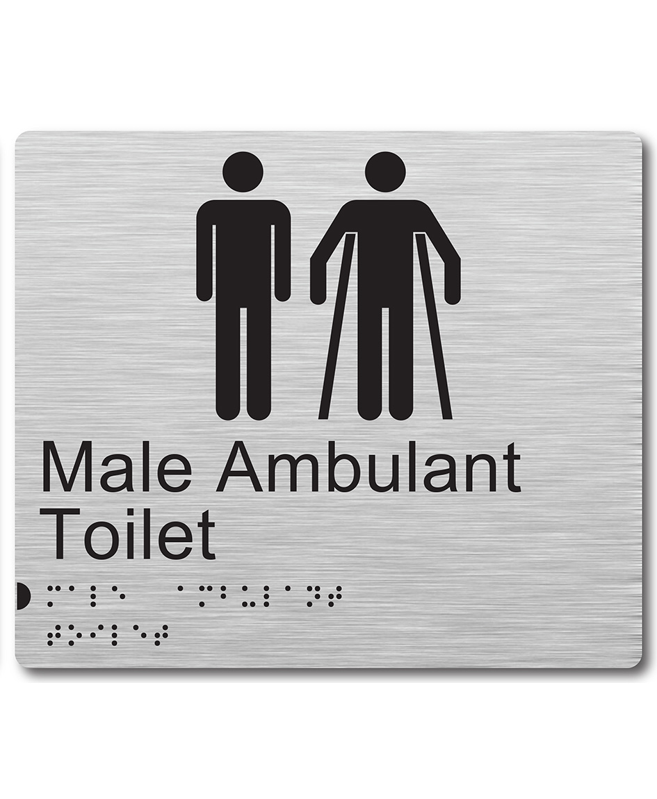 Male Ambulant Toilet Type 2 Braille Sign