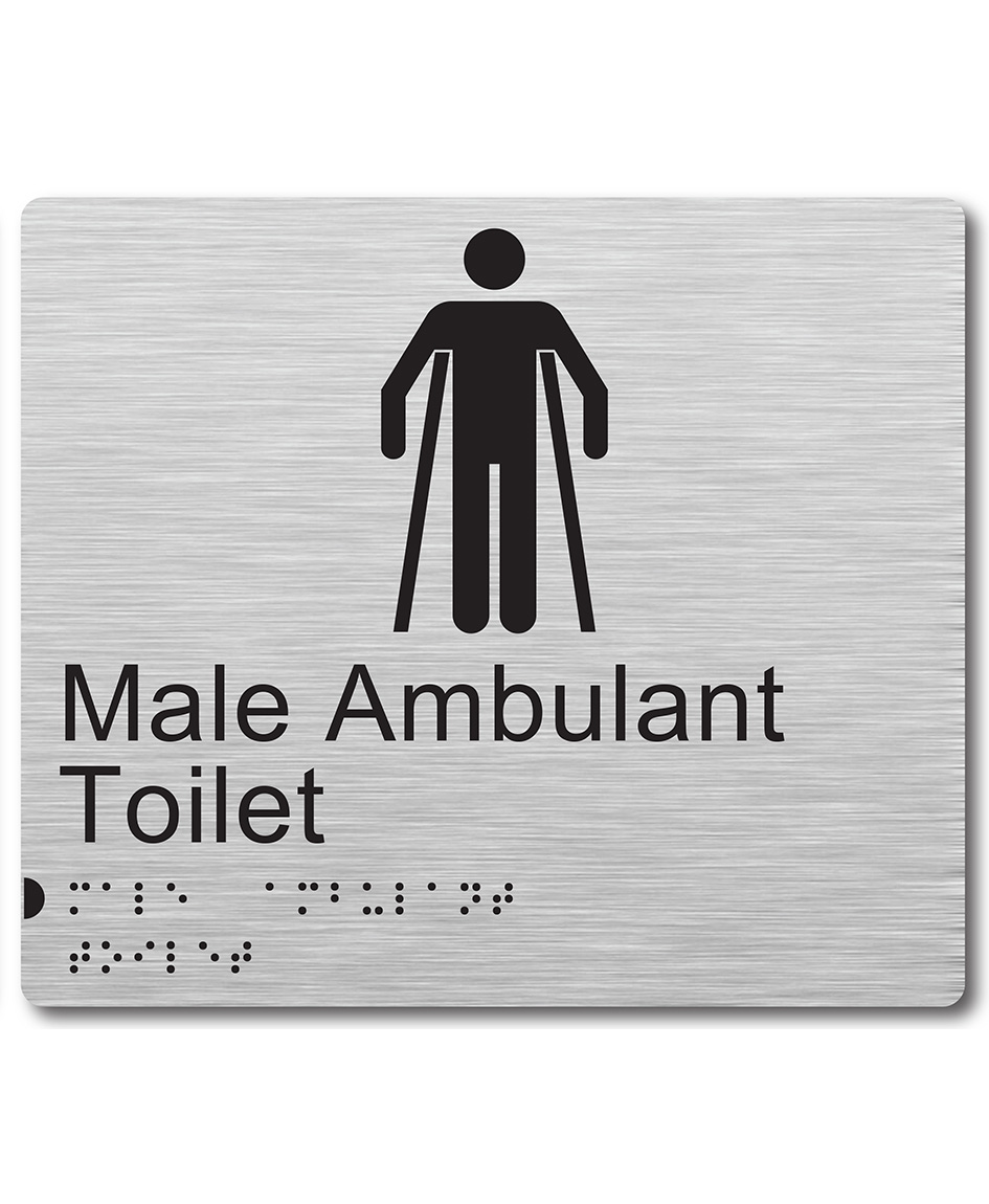 Male Ambulant Toilet Type 1 Braille Sign
