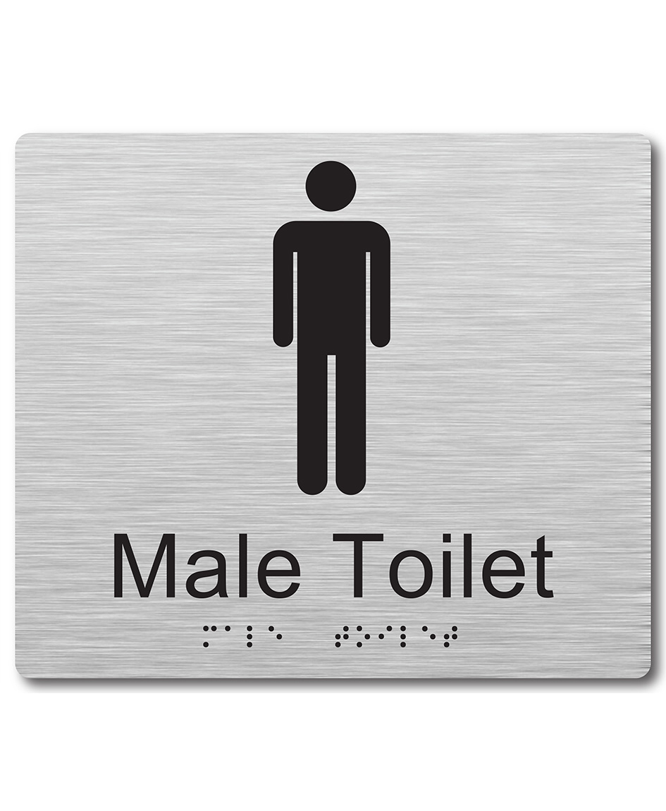 Male Toilet Braille Sign