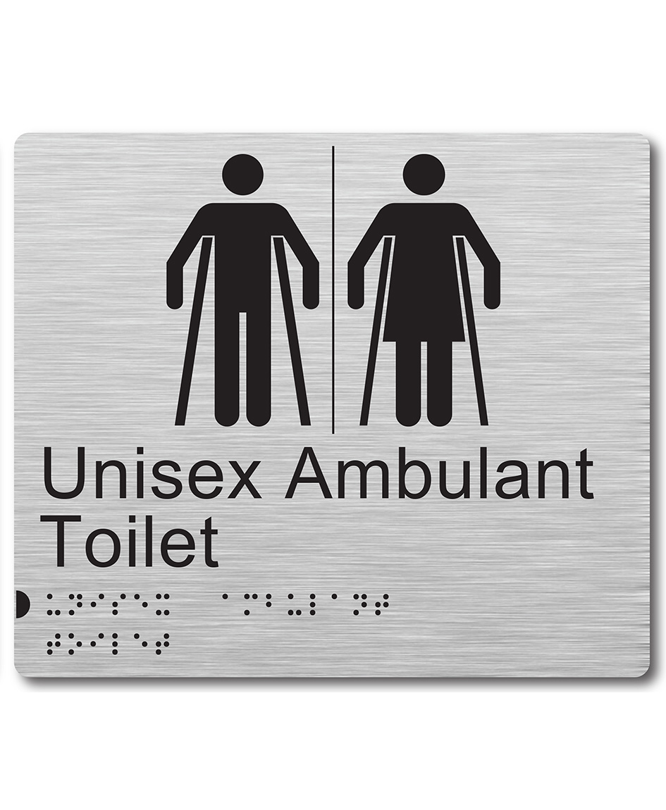 Unisex Ambulant Toilet Braille Sign