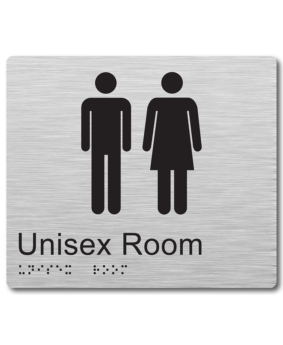 Unisex Room Braille Sign