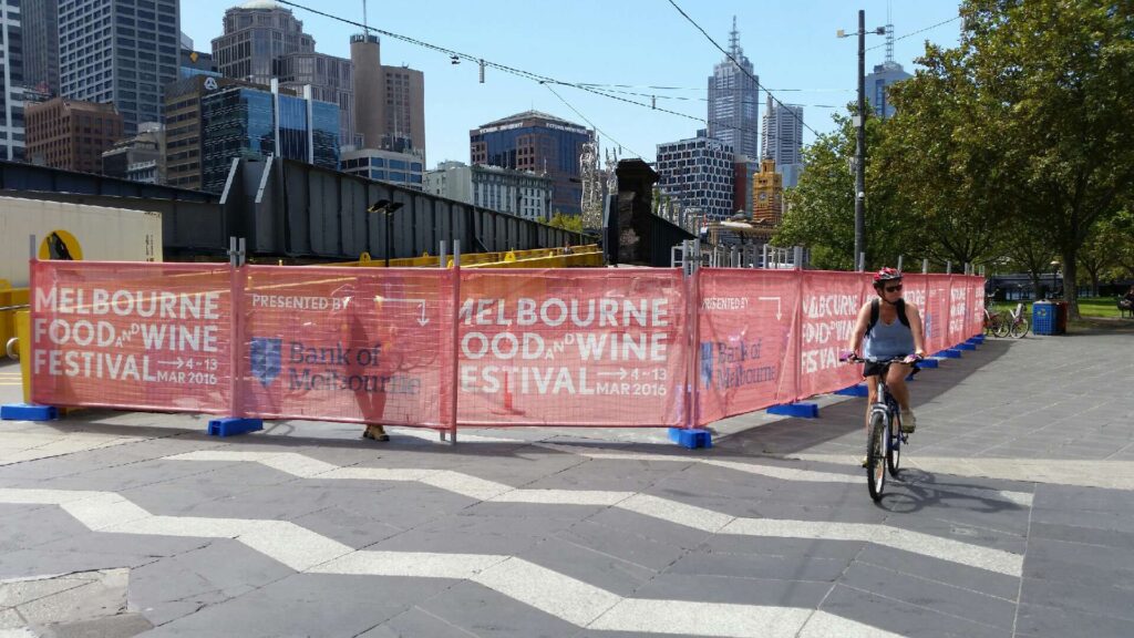 Printed Shade Cloth for Melbourne Food and Wine Festival